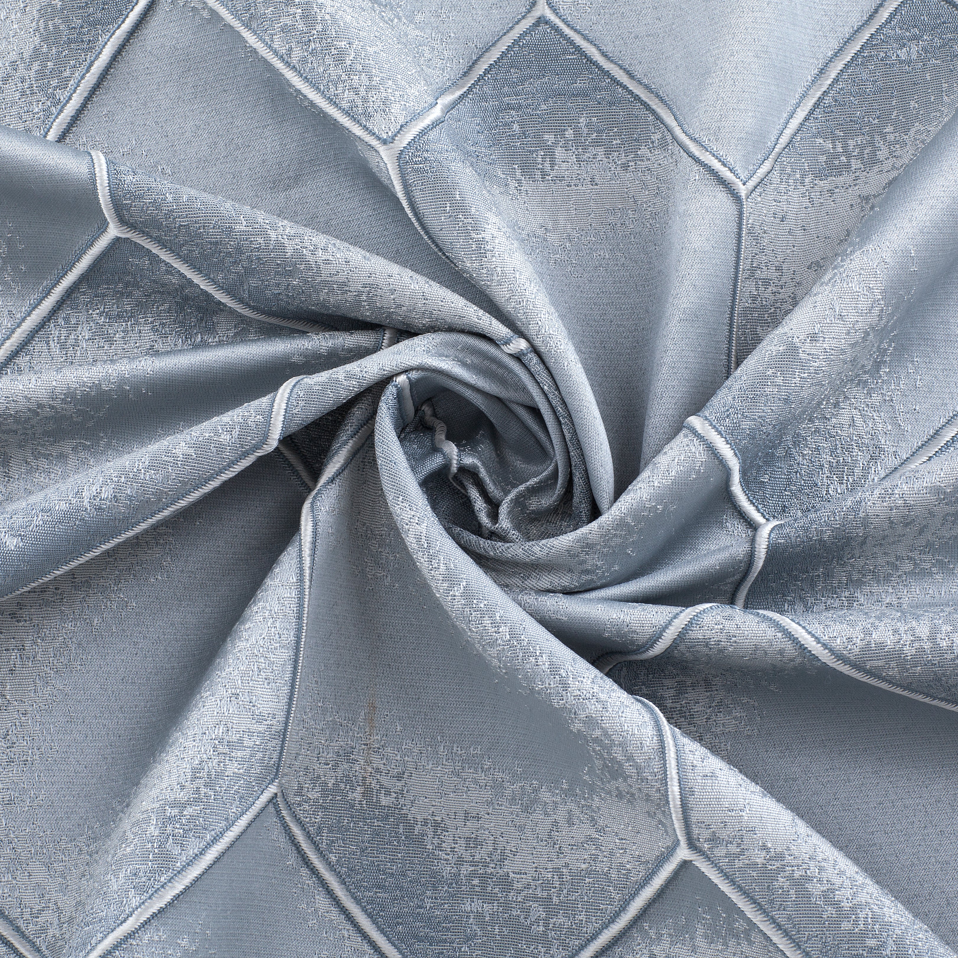 Dainty Home Tiles Textured 3D Lustrous Geometric Look Room Darkening Grommet Panel Pair