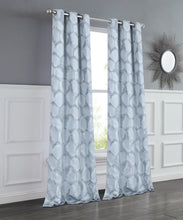 Load image into Gallery viewer, Dainty Home Tiles Textured 3D Lustrous Geometric Look Room Darkening Grommet Panel Pair
