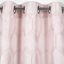 Load image into Gallery viewer, Dainty Home Tiles Textured 3D Lustrous Geometric Look Room Darkening Grommet Panel Pair