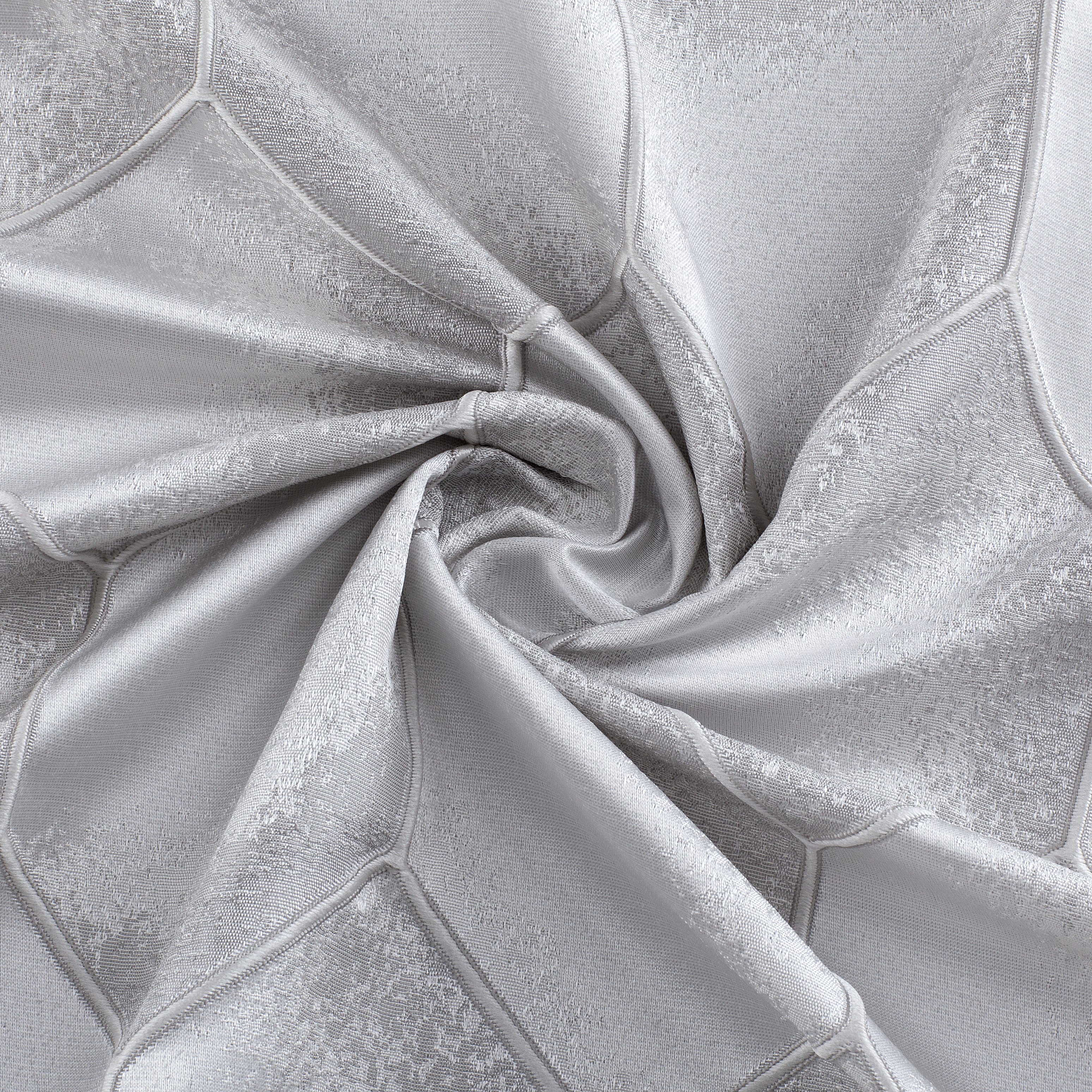 Dainty Home Tiles Textured 3D Lustrous Geometric Look Room Darkening Grommet Panel Pair