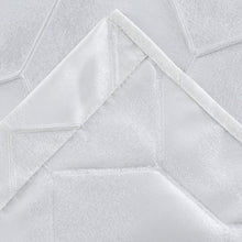 Load image into Gallery viewer, Dainty Home Tiles Textured 3D Lustrous Geometric Look Room Darkening Grommet Panel Pair