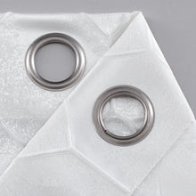 Load image into Gallery viewer, Dainty Home Tiles Textured 3D Lustrous Geometric Look Room Darkening Grommet Panel Pair