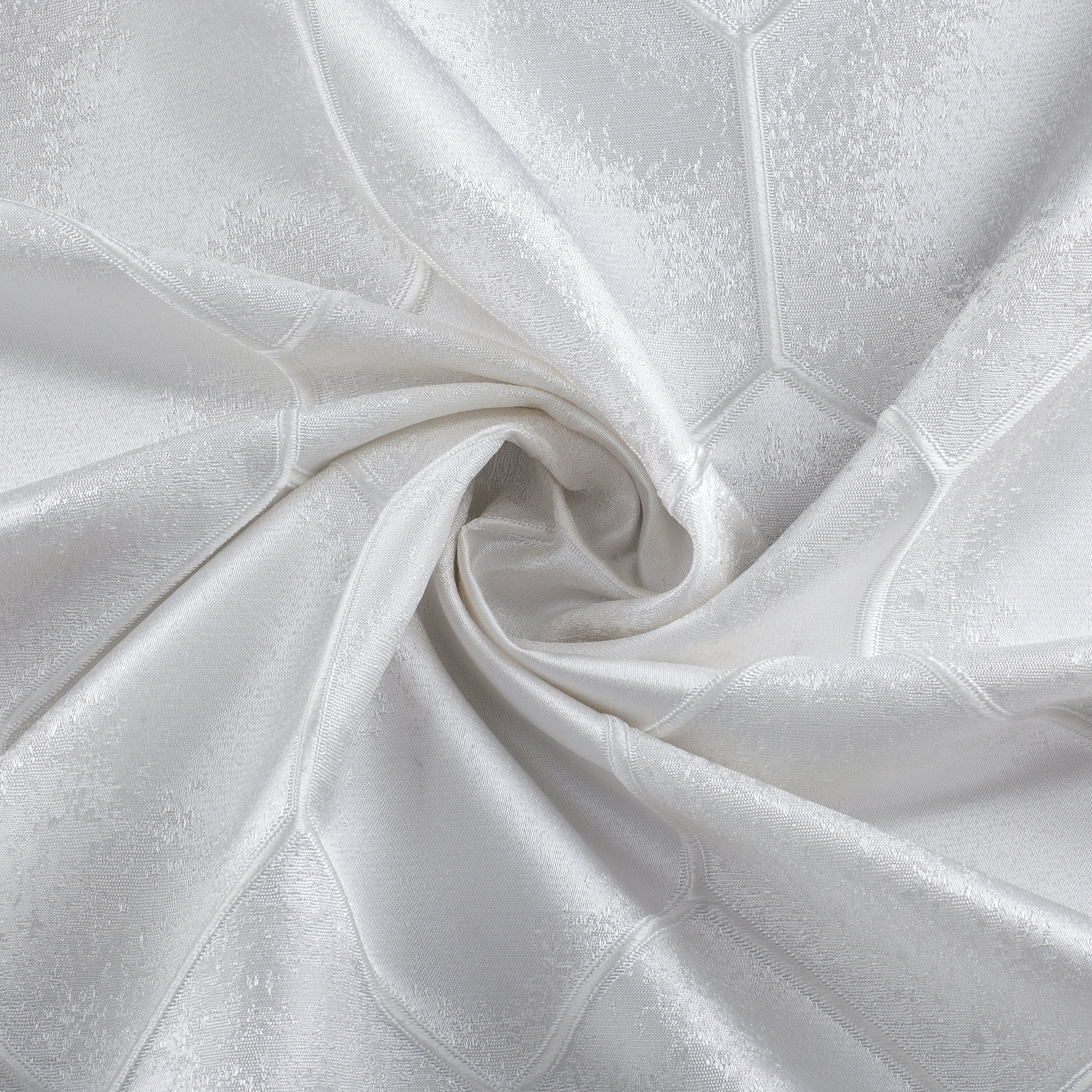 Dainty Home Tiles Textured 3D Lustrous Geometric Look Room Darkening Grommet Panel Pair