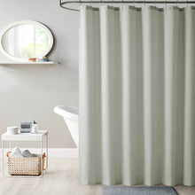 Load image into Gallery viewer, Dainty Home Tranquility Embossed Seersucker Designed 70" x 72" Shower Curtain