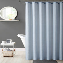 Load image into Gallery viewer, Dainty Home Tranquility Embossed Seersucker Designed 70" x 72" Shower Curtain