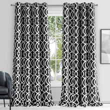 Load image into Gallery viewer, Dainty Home Trellis Printed 3D Designed Blackout Thermal Insulated Grommet Single Panel