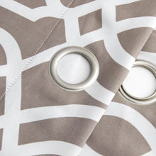 Load image into Gallery viewer, Dainty Home Trellis Printed 3D Designed Blackout Thermal Insulated Grommet Single Panel
