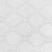 Load image into Gallery viewer, Dainty Home Aurora Modern 3D Chenille Embroidered Diamonds Linen-Look Shower Curtain