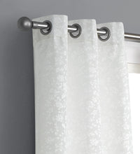 Load image into Gallery viewer, Dainty Home Priscilla Boho 3D Microstripes Textured Floral Embroidery Room Darkening Grommet Panel Pair