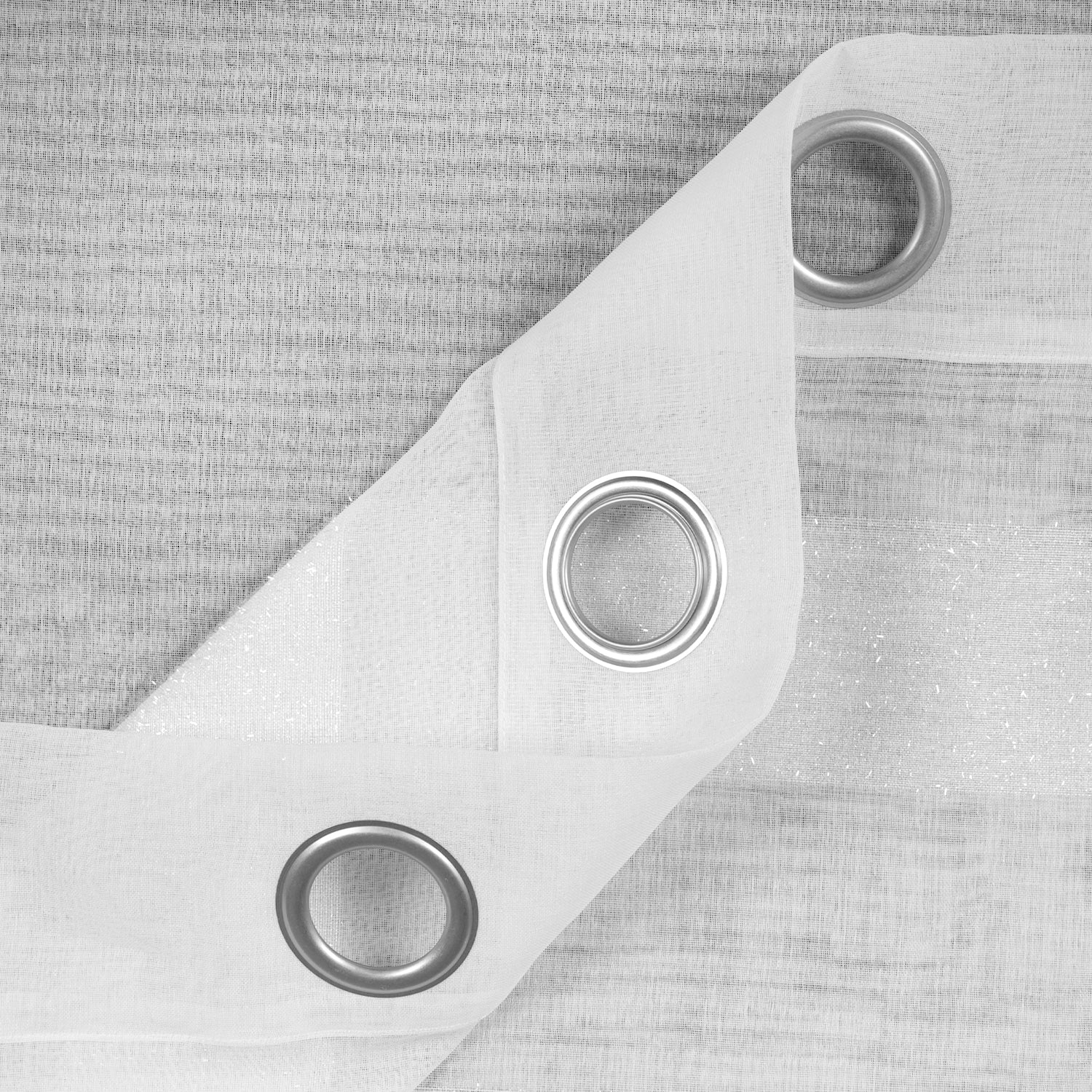 Dainty Home Veronika Boho 3D Lurex and Chenille Striped Linen Embroidered Linen Look Light Filtering Grommet Panel Pair