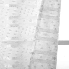 Load image into Gallery viewer, Dainty Home Cassandra Modern 3D Linen-Look Striped Fabric Shower Curtain With a 3D Cotton Like Puffs Striped Design