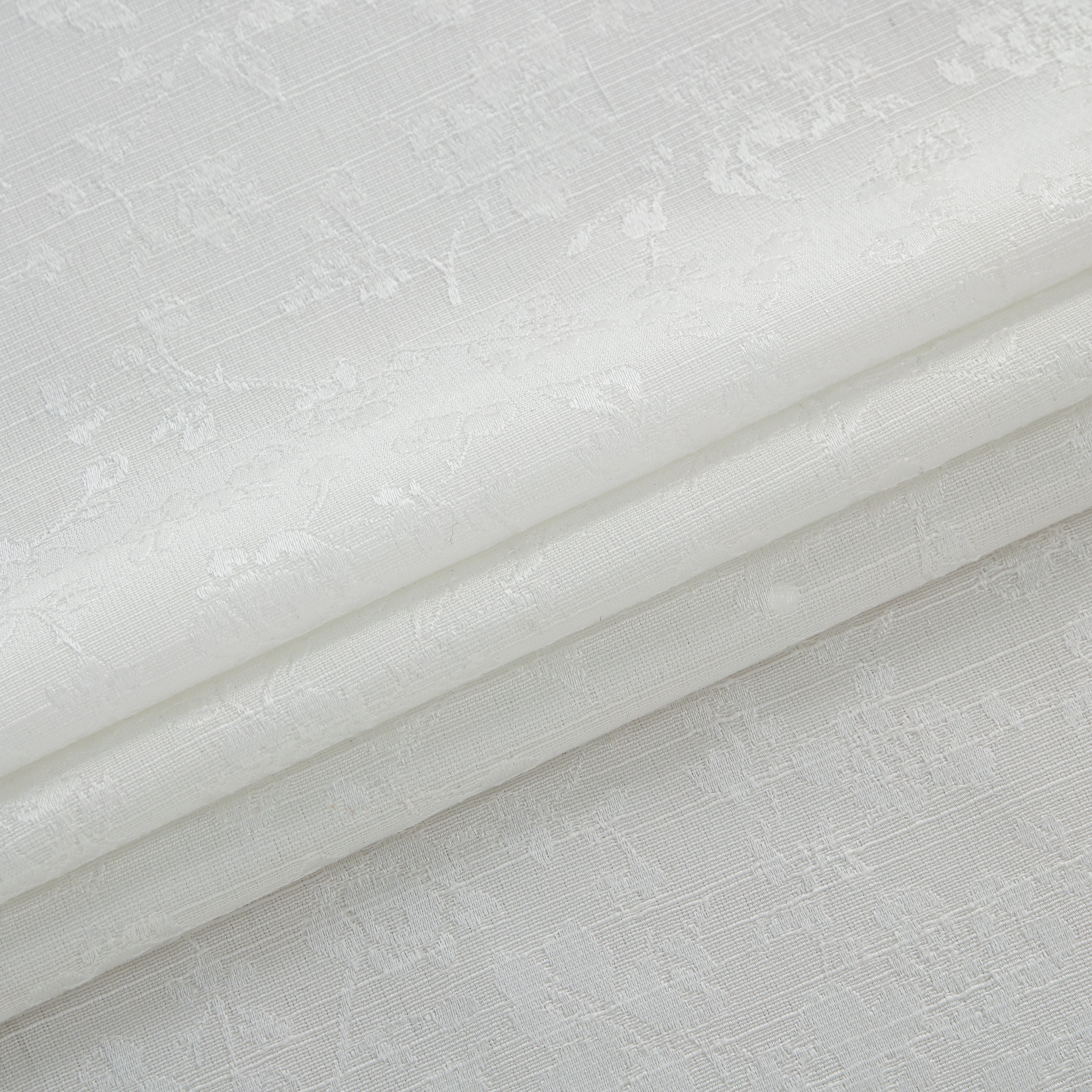 Dainty Home Priscilla Boho 3D Microstripes Textured Floral Embroidery Room Darkening Grommet Panel Pair