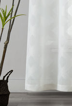 Load image into Gallery viewer, Dainty Home Diamonds Boho Embossed Diamond Design Linen Look Light Filtering Grommet Panel Pair