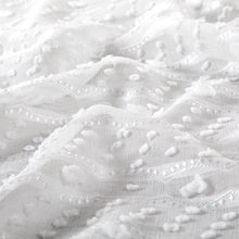 Load image into Gallery viewer, Dainty Home Cassandra Modern 3D Linen-Look Striped Fabric Shower Curtain With a 3D Cotton Like Puffs Striped Design