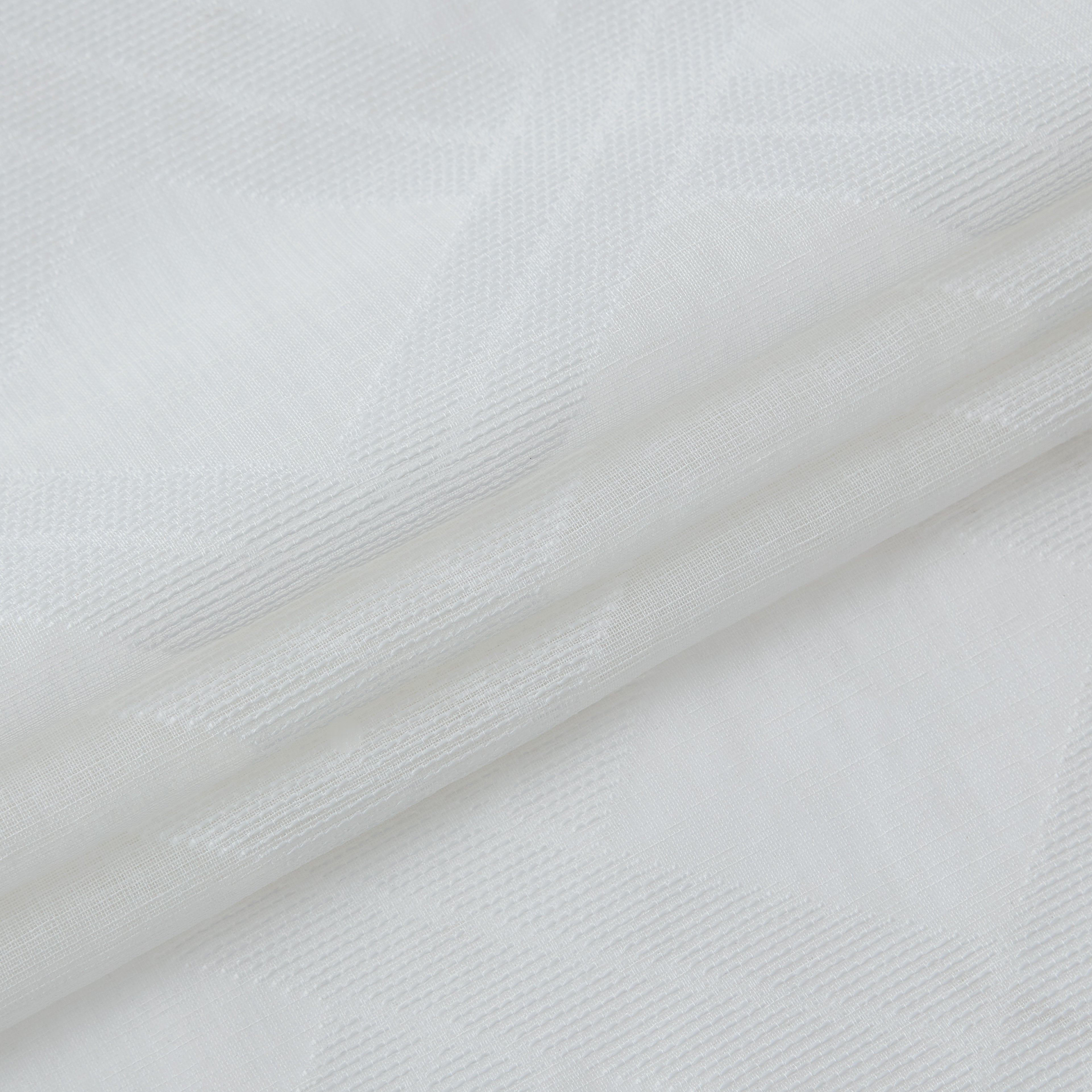 Dainty Home Diamonds Boho Embossed Diamond Design Linen Look Light Filtering Grommet Panel Pair