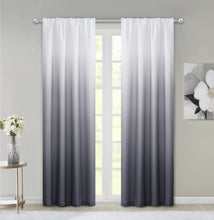Load image into Gallery viewer, Dainty Home Shades Gradient Ombre Design Heavy Room Darkening Rod Pocket Panel Pair