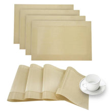 Load image into Gallery viewer, Dainty Home Napa Woven Textilene Crossweave With Solid Geometric Pattern Reversible 12" x 18" Rectangular Placemat