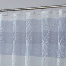 Load image into Gallery viewer, Dainty Home SIlvia 3D Gradient Ombre Linen Look Fabric Textured Floral 3D Chenille Designed Fabric Shower Curtain