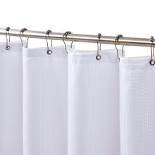 Load image into Gallery viewer, Dainty Home 14-Piece Bath Set with 1 Waffle 70 in. x 72 in. Shower Curtain, 1 Peva Liner and 12 Stainless Steel Rollerball Hooks