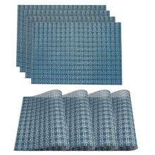 Load image into Gallery viewer, Dainty Home Checkers Woven Textilene Crossweave With Textured Geometric Checkers Pattern Reversible 13" x 19" Rectangular Placemats