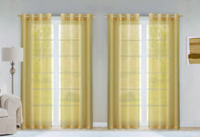 Load image into Gallery viewer, Dainty Home Malibu Solid Airy & Breathable Semi-Sheer Light Filtering Extra Wide Grommet Set Of 4 Window Panels