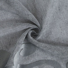 Load image into Gallery viewer, Dainty Home Natalie 3D Solid Linen Look Textured Scroll Velvet Appliqué Designed Fabric Shower Curtain