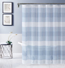 Load image into Gallery viewer, Dainty Home Chelsea Gradient Ombre Linen Look Fabric Textured Gradient Striped Designed Fabric Shower Curtain