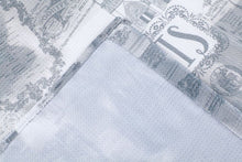 Load image into Gallery viewer, Dainty Home 13 Piece Paris Printed Waffle Weave Textured Shower Curtain And 12 Metal Rollerball Hooks