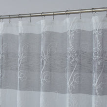 Load image into Gallery viewer, Dainty Home SIlvia 3D Gradient Ombre Linen Look Fabric Textured Floral 3D Chenille Designed Fabric Shower Curtain