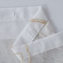 Load image into Gallery viewer, Dainty Home SIlvia 3D Gradient Ombre Linen Look Fabric Textured Floral 3D Chenille Designed Fabric Shower Curtain