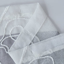 Load image into Gallery viewer, Dainty Home SIlvia 3D Gradient Ombre Linen Look Fabric Textured Floral 3D Chenille Designed Fabric Shower Curtain