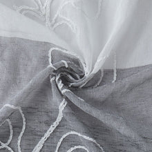 Load image into Gallery viewer, Dainty Home SIlvia 3D Gradient Ombre Linen Look Fabric Textured Floral 3D Chenille Designed Fabric Shower Curtain