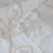 Load image into Gallery viewer, Dainty Home SIlvia 3D Gradient Ombre Linen Look Fabric Textured Floral 3D Chenille Designed Fabric Shower Curtain