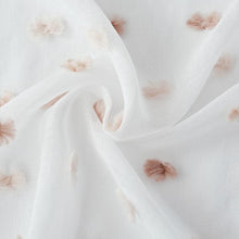 Load image into Gallery viewer, Dainty Home Oliana Modern 3D Linen-Look Shower Curtain With 3D Ombre Cotton Like Puffs