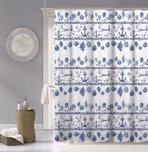 Load image into Gallery viewer, Dainty Home 100% Cotton Marine Fabric Shower Curtain, 70'' W x 72'' L