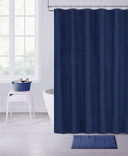 Load image into Gallery viewer, Dainty Home Paris 3D Embossed Textured Chenille Solid Designed Fabric Shower Curtain