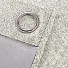 Load image into Gallery viewer, Dainty Home Boston Woven Herringbone Textured Thermal Insulated Blackout Grommet Panel Pair