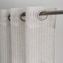 Load image into Gallery viewer, Dainty Home Krystal 3D Mesh Textured Threaded Lurex Designed Sheer Grommet Panel Pair