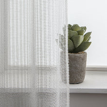 Load image into Gallery viewer, Dainty Home Krystal 3D Mesh Textured Threaded Lurex Designed Sheer Grommet Panel Pair