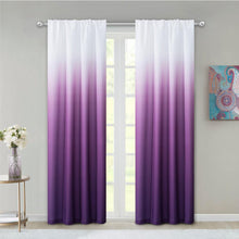 Load image into Gallery viewer, Dainty Home Shades Gradient Ombre Design Heavy Room Darkening Rod Pocket Panel Pair