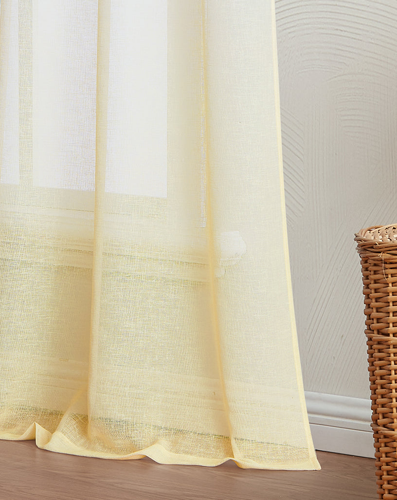 Dainty Home Shadow Ombre Linen Look Boho Gradient Linen Textured Grommet Panel Pair