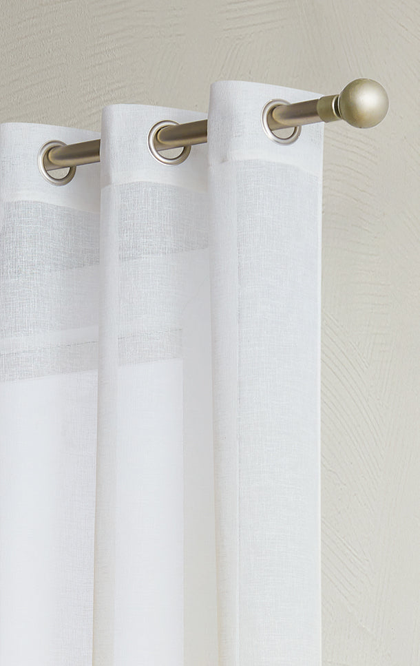 Dainty Home Shadow Ombre Linen Look Boho Gradient Linen Textured Grommet Panel Pair