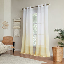 Load image into Gallery viewer, Dainty Home Shadow Ombre Linen Look Boho Gradient Linen Textured Grommet Panel Pair