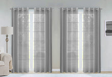 Load image into Gallery viewer, Dainty Home Malibu Solid Airy & Breathable Semi-Sheer Light Filtering Extra Wide Grommet Set Of 4 Window Panels