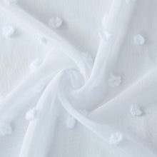 Load image into Gallery viewer, Dainty Home Oliana Modern 3D Linen-Look Shower Curtain With 3D Ombre Cotton Like Puffs