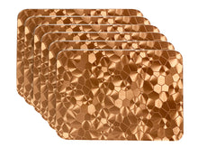 Load image into Gallery viewer, Dainty Home Metallic Water Cube Vinyl Cube Look Textured Reversible 12" x 18" Rectangular Placemats