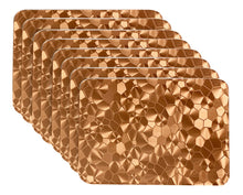 Load image into Gallery viewer, Dainty Home Metallic Water Cube Vinyl Cube Look Textured Reversible 12" x 18" Rectangular Placemats
