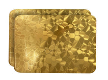 Load image into Gallery viewer, Dainty Home Metallic Water Cube Vinyl Cube Look Textured Reversible 12" x 18" Rectangular Placemats