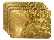 Load image into Gallery viewer, Dainty Home Metallic Water Cube Vinyl Cube Look Textured Reversible 12" x 18" Rectangular Placemats