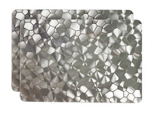Load image into Gallery viewer, Dainty Home Metallic Water Cube Vinyl Cube Look Textured Reversible 12" x 18" Rectangular Placemats